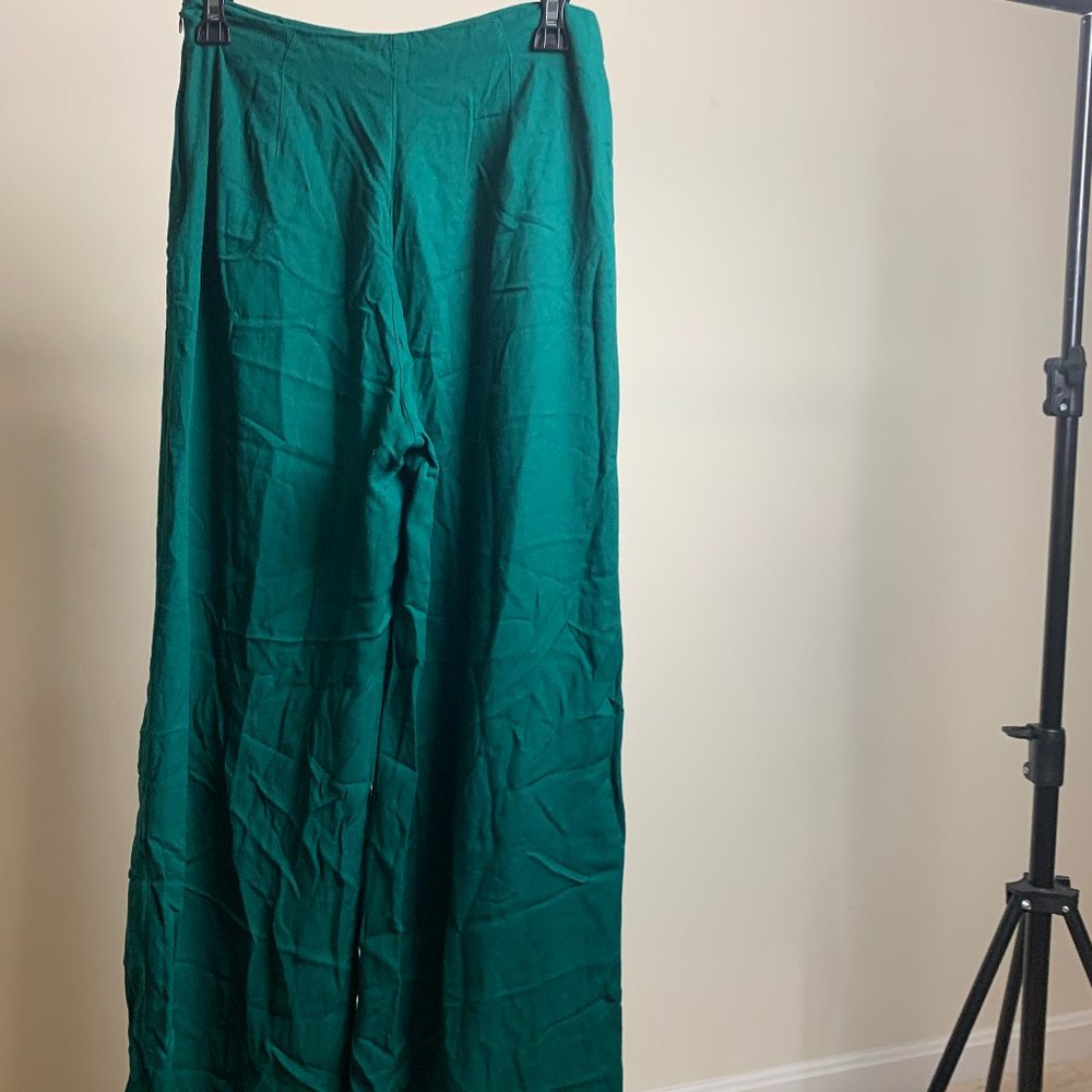 dark green ,flared pants